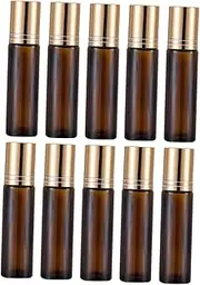 FOMIYES 10Pcs Portable Essential Oil Roll Bottles Roller Sub Bottles for Eye Cream and Liquid Storage Multipurpose Travel Containers for Aromatherapy and Cosmetics