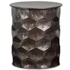 Trent Home Industrial 17" W Metal Storage Accent Side Table in Antique Bronze