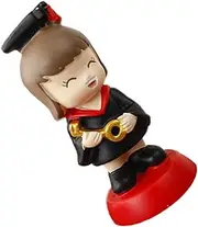 Abaodam Graduation Figure Cake Decor Delicate Cartoon Cake Ornament Chic Resin Craft