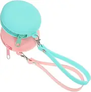 2pcs Travel Electronic Organizer Cord Storage Pouch with Zipper Closure Wrist Strap for Headphones Cables Accessories Convenient Secure