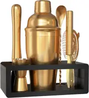 Highball and Chaser Cocktail Shaker Set: Bartender Kit for Home Mixology Plus 30