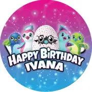 Hatchimals Inspired Personalised Edible REAL Icing Birthday Cake Topper