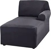 Chaise Lounge Cover,High Stretch Chaise Chair Cover L Shaped Couch Covers Soft Chaise Slipcovers Anti Slip Furniture Protector,Machine Washable(Color3,Right Chaise Lounge Cover)