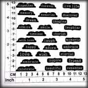 Chipboard Embellishments for Scrapbooking, Cardmaking - Scrap Words 07 CB1199b