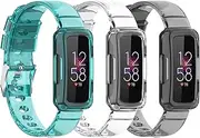 ECSEM Replacement Strap Compatible with Fitbit Ace 3/Ace 2/Luxe/Inspire 2/Inspire/Inspire HR Bands for Kids,Silicone Wristband Waterproof Adjustable Bracelet Watch Band for Fitbit Ace 3 Boys Girls