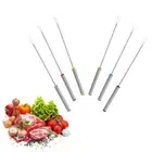 Stretch 6pcs Barbecue Marshmallow Roasting Sticks Stainless Steel Fork Skewer p