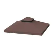 Zeus and Ruta Gazebo/Canopy Replacement 120" Double Tiered Tent Roof Cover Brown