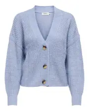 Only Lila Cardigan Knitted VNeck Women Light Blue