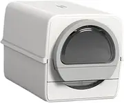 Perfk Self Cleaning Cat Litter Box for Multiple Cats with Lid,Pull and Scoop,No Smell Kitty Litter Box Semi Auto for Cat Suppies