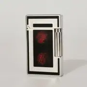 DP Silver Dust Lighter Metal Ping Sound Butane Refillable Smoking Cigarette Tool