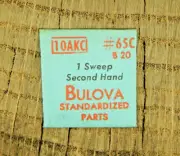 Genuine Bulova 10AKC B 20 Sweep Second Hand Watch Part 65C NEW OLD STOCK