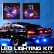 ONLY FOR Dodge Charger Bricks USB LED Light Lighting Kit For 42111 Technic Doms