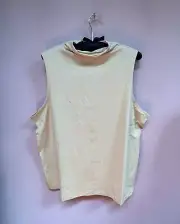 New Athleta Outbound Tank Women's XL Mock Neck Top Supima Cotton Pardina Yellow