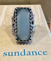 NWT Sundance Catalog Silver Chalcedony “Infinite Sky” Size 7 $160