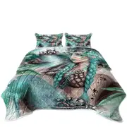 Nightshade Fantasy Art Pirate Ship and Mermaid Coverlet