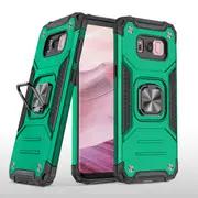 MCC Shockproof Samsung Galaxy S8+ Plus Heavy Duty Tough Case Cover Ring [Dark Green]