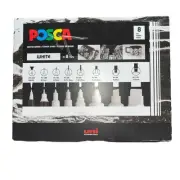 POSCA WATER BASED ALL SIZES 8/SET WHITE