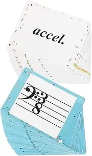 SUPVOX 80pcs Music Flashcards for Beginners: Piano Note Theory Flash Cards - Music Education Supplies for Home, School, Travel - Multi-Colour, 10 x 8 cm