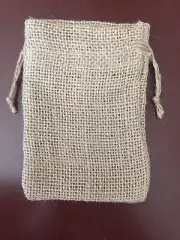 *NEW* 3" X 5" 2 Pack BURLAP BAGS NATURAL JUTE DRAWSTRING Party Gift Wedding