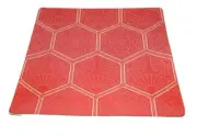 Crate & Barrel Square Serving Plate Red White design porcelain platter 11 x 11