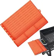 Silicone Spatula Mat - Pot Mat Sink Mat, Griddle Spatula Mat, Silicone BBQ Tool Mat | Silicone Utensil Rest With built-in hook, Shading Design Grill Accessories for Seasoning Bottles, 17x12x2 inches