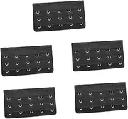 [ROMISBABA] Bra Extender 5 Hooks 3 Rows Bra Extenders for Women Elastic Bra Lingerie Extenders Set, Black