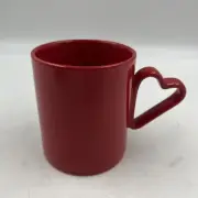 Ceramic 18oz Heart Handle Red Coffee Mug CC01B14004