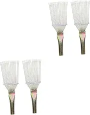CHILDWEET 2sets Portable Wool Combs with Ergonomic Handle for Pet Grooming Lightweight Animal Husbandry Supplies for Dogs Cats Sheep and Cattle Removal 2pcs*2