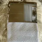Silverlining White Embossed Premium Quality Shower Curtain 70x72. NEW