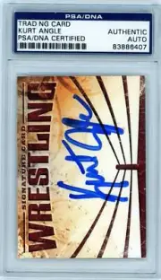 PSA Kurt Angle WWE on card autograph // Trading card