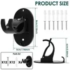 6Pcs Curtain Rod Brackets Self-Adhesive Curtain Rod Holder-~