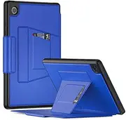 Magnetic Case for Samsung Galaxy Tab A8 10.5 inch 2021 Model (SM-X200/X205/X207), Auto Wake/Sleep Shockproof Soft TPU Back Hard PC Cover with Card Holder for Tab A8 10.5 2021 (Blue)