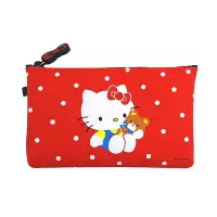 在飛比找Yahoo!奇摩拍賣優惠-♥小花花日本精品♥ Hello Kitty 矽膠扁平化妝包 