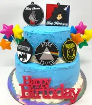 Led Zeppelin and Pink Floyd Happy Birthday Cake Topper Set ~ BRAND NEW