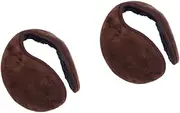 [LIFKOME] 2pcs Comfortable Winter Earmuffs for Men Plush Faux Fur Lightweight for Outdoor Sports