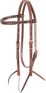 Martin Saddlery Browband Headstall with Blood Knots, Chocolate