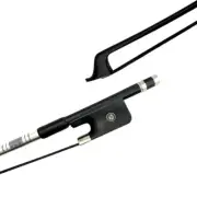 1PCs French-style Carbon Fiber Double Bass bow 1/2,black Mongolia Horsehair