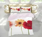 3D Red Flower 178NA Bed Pillowcases Quilt Cover Duvet Kathy Barefield Fay