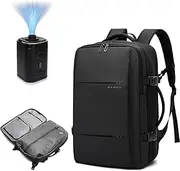 BANGE Airback Backpack with Anti-Theft Vacuum Compression Travel Backpack,Expandable Backpacks with Pump for Airplanes