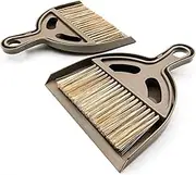 Small Broom and Dustpan Set, Mini Brush for Home/Camping/Pets/Dorm (2pcs)