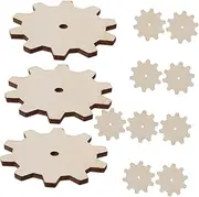 COHEALI DIY Wood Chip Gear Toy 12 Unfinished Snowflake Ornaments Craft Kit for Xmas Tree Decor for Boys and Girls Art Craft