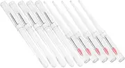 Generic 10pcs Reusable Transparent Silicone Nail Art Brushes Metallic Mirror Effect Applicators for Nail Art DIY Crafts and Holographic Powder Application
