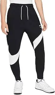 Men's Nike Black/White Sportswear Swoosh Tech Fleece Pants - XL
