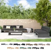 Outdoor Lounge Set with Cushions Sofa and Table 6 Piece Solid Wood vidaXL