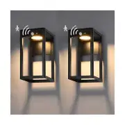 Solar Porch Lights Outdoor, Dusk to Dawn Motion Sensor Lights Waterproof, 2 P...