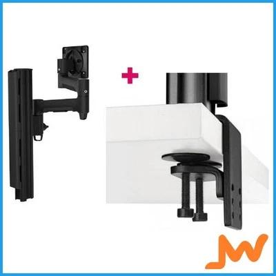 Atdec Single Monitor Arm Heavy-Duty F Clamp - Black
