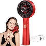 Hair Massager, Scalp Massager, Multi-Function Electric Scalp Massage Comb for Hair, Cordless Waterproof Oil Diffuser Massage Comb (Red)