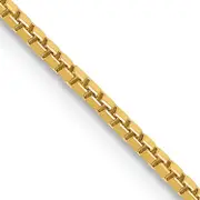 14K Yellow Gold 26 Inch 1.4mm Box With Lobster Clasp Chain