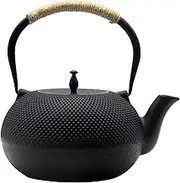 Big Cast Iron Teapot, Japanese Tetsubin Tea Kettle for Stovetop Safe, Cast Iron Teapot with Tea strainer and a Fully Enameled Interior (1800ml)