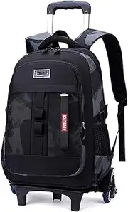 [Yumenam] Children's Backpacks, Kids Rolling Backpack for Boys School Bag Children's Backpack Rolling Backpack with six 6 Wheels